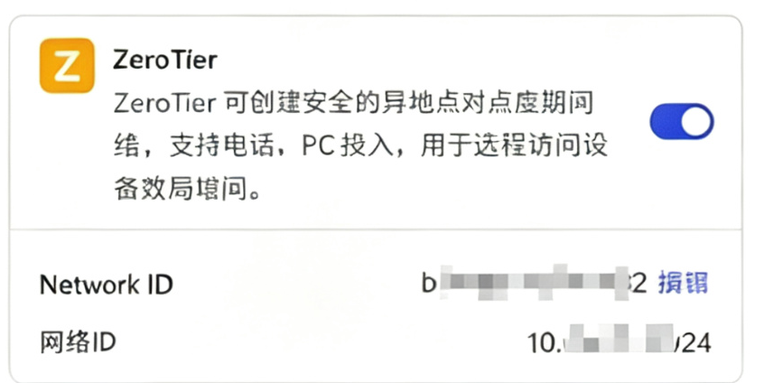 ZeroTier 已绑定